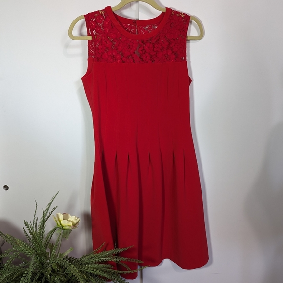 H&M Red Fit and Flare dress size 10 - Picture 4 of 10